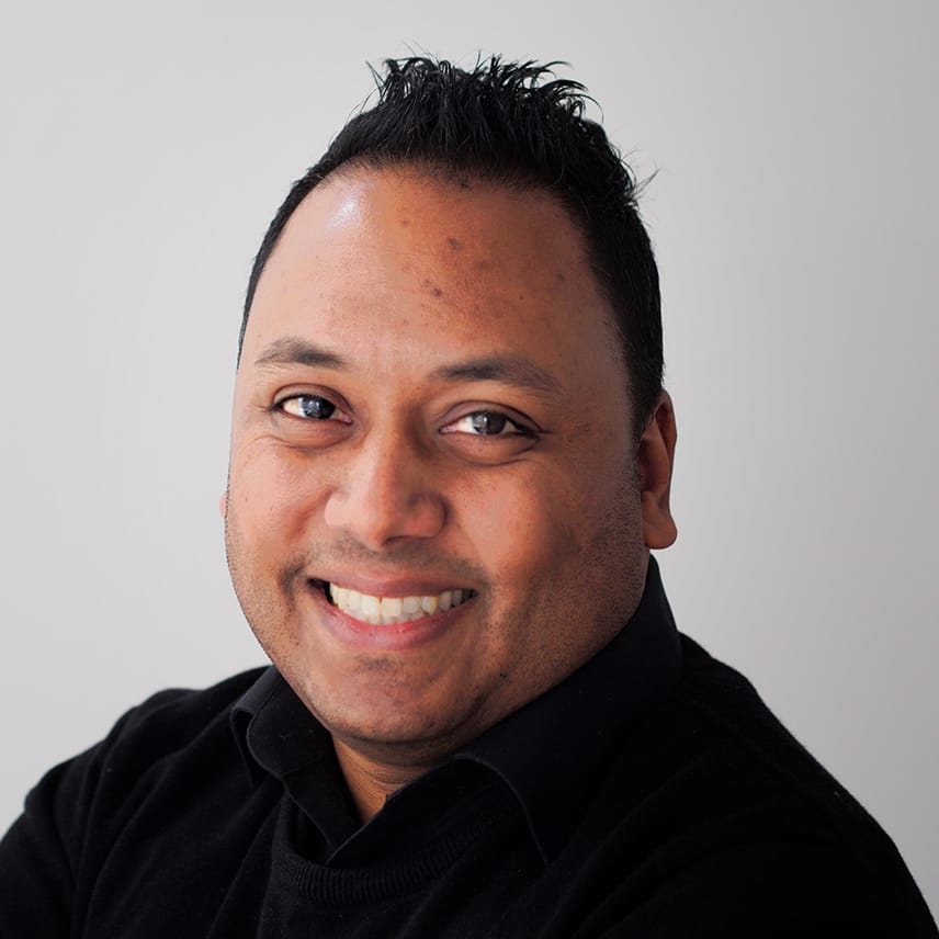 Prashand Banwarie at work on a Power BI report